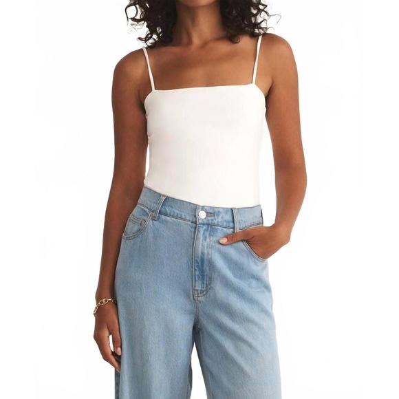 NEW Z SUPPLY lane luxe bodysuit in white - Picture 1 of 4